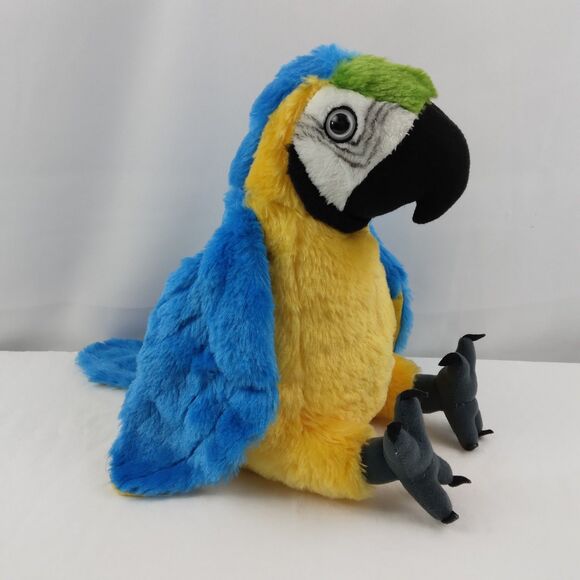 Wild Republic Other - Wild Republic Macaw Parrot Blue Yellow Realistic 10" Stuffed Animal Plush